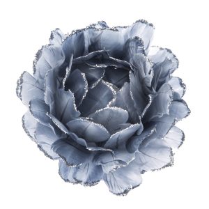 Závesný kvet z peria sivo - modrá